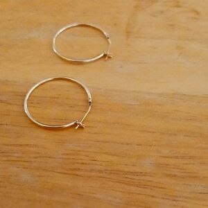 14k Gold hoop earrings,
